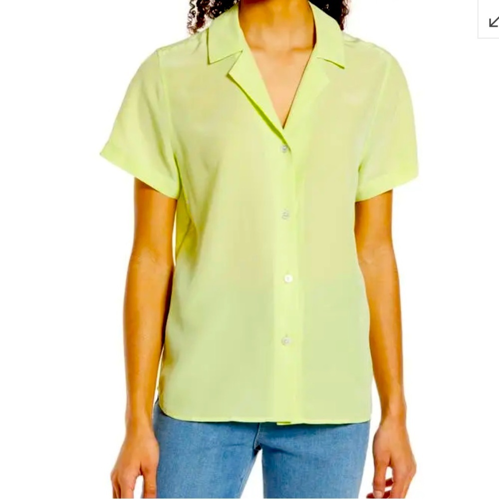 Tommy Bahama Women’s Talullah Silk Camp Shirt Lime Pop